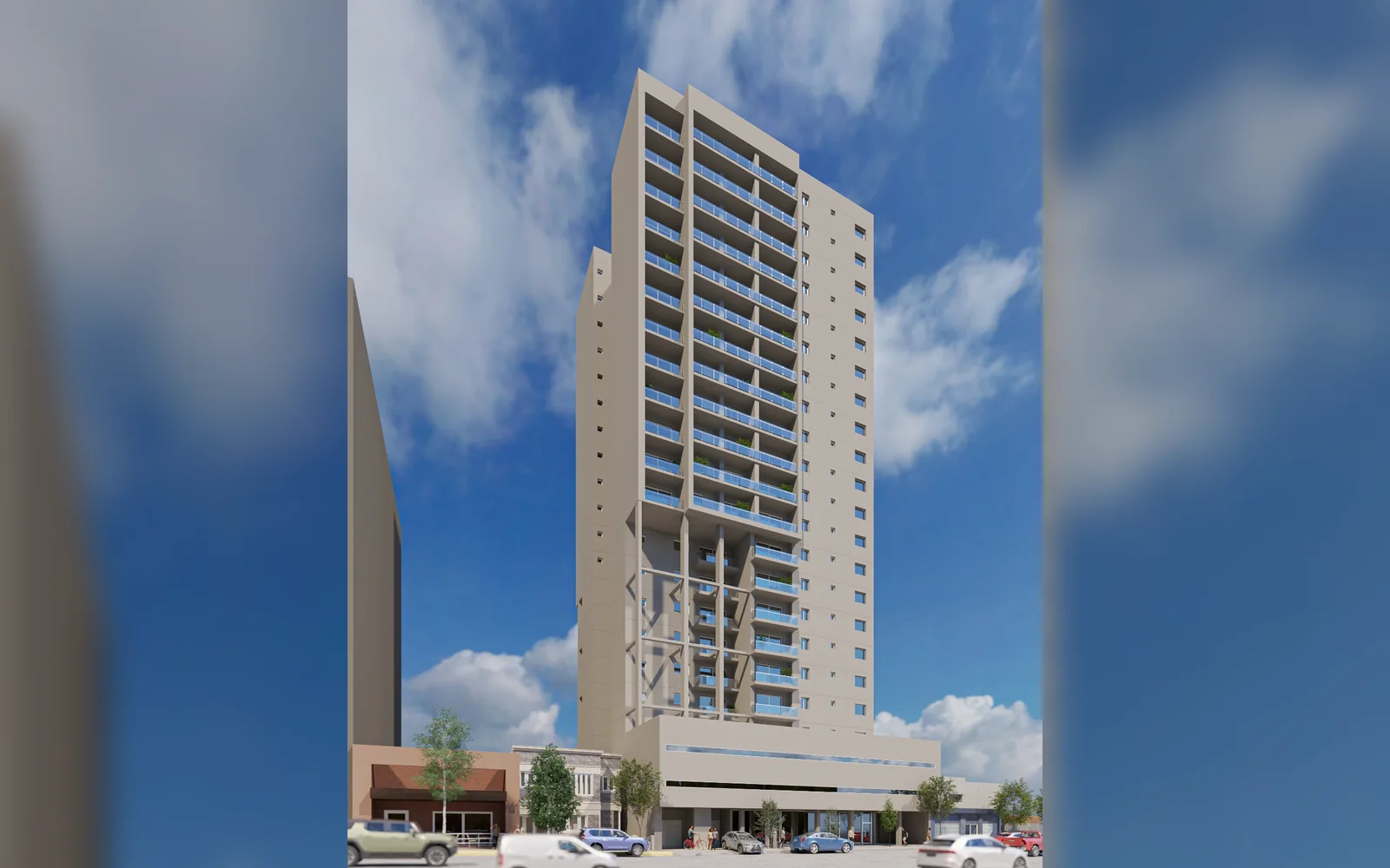 Render de Edificio ECOR J, Área Centro Este, Neuquén